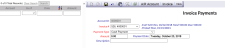 Invoice Payments screen example for specific invoice, NEW look for Skyware